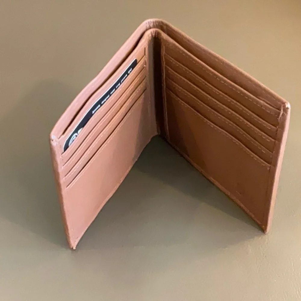 Buckle Flag Leather Wallet